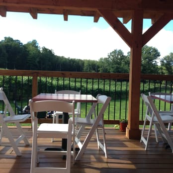 Lost Acres Vineyard - The deck, overlooking the vineyard. - Wineries Near Me - Granby, Connecticut