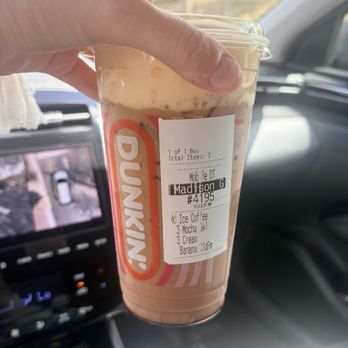 Dunkin' - Iced coffee with mocha & banana cold foam - Donuts Near Me - Oviedo, Florida Dunkin' - Iced coffee with mocha & banana cold foam - Donuts Near Me - Oviedo, Florida