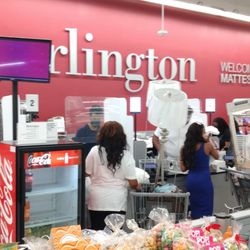 Burlington - Here are the 3 cashiers servicing customers with  full carts.