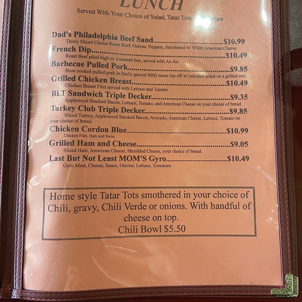 Mom's - Menu page 4, 12/2021 - Breakfast & Brunch Near Me - Kearns, Utah