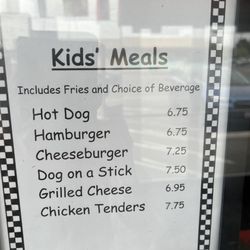 Fresh Freeze Drive-In - Kids menu (6/6/23)