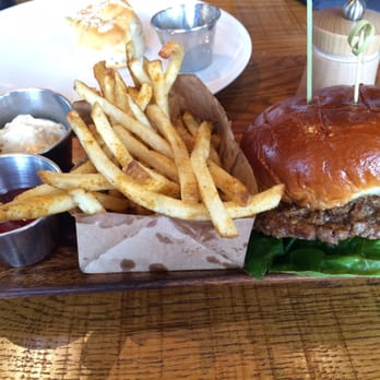 Barrel & Bushel - Pimento cheese burger (pimento on side) - Bars Near Me - Tysons Corner, Virginia