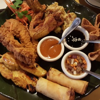 South Side Thai Restaurant - Sampler.. Lil bit of everything! - Thai Near Me - Wallingford, Connecticut