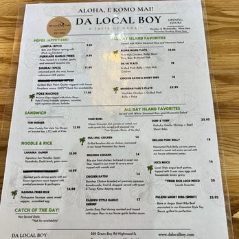 Da Local Boy - Hawaiian Near Me - Highwood, Illinois
