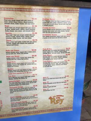 Menu photo 2 La Cocina Del Rey Grovetown, GA Menu photo 2 La Cocina Del Rey Grovetown, GA