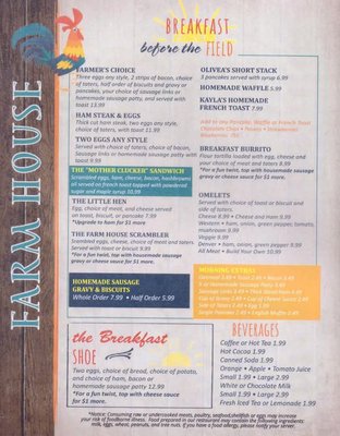 Menu photo 4 The FarmHouse Restaurant Oakford, IL Menu photo 4 The FarmHouse Restaurant Oakford, IL