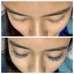 Before and after eyelash extensions Before and after eyelash extensions