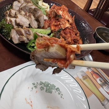 Chil Po Korean Restaurant - The perfect bite. Bossam with kimchi - Korean Near Me - Artesia, California Chil Po Korean Restaurant - The perfect bite. Bossam with kimchi - Korean Near Me - Artesia, California