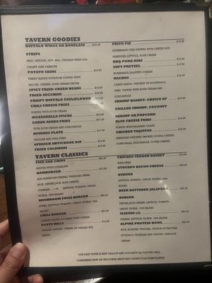 Menu photo 1 Alpine Tavern & Grill Alpine, CA
