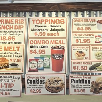 Adamson's French Dip - Menu as of 4.30.26 - Burgers Near Me - San Jose, California Adamson's French Dip - Menu as of 4.30.26 - Burgers Near Me - San Jose, California