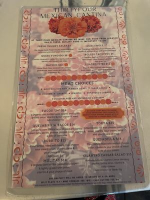 Menu photo 1 Thirtyfour Mexican Cantina Sacramento, CA Menu photo 1 Thirtyfour Mexican Cantina Sacramento, CA