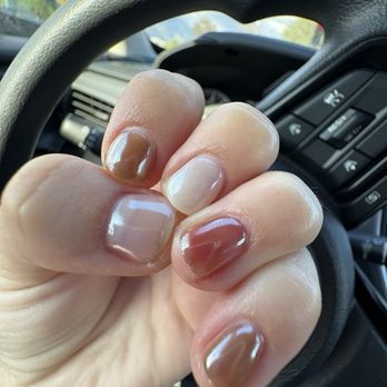 Maison Nail Spa - Builder gel with clear chrome - Nail Salons Near Me - Pasadena, California