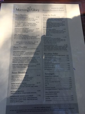 Menu photo 8 Morning Glory Cafe Phoenix, AZ