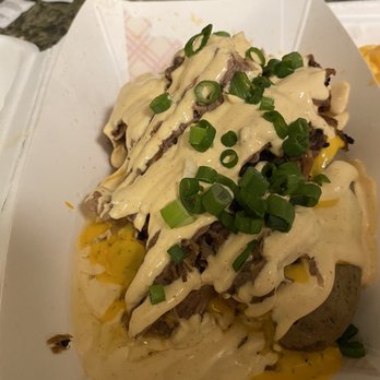 S-a Bbq - Papa's Smoked Out Spud with brisket. - Barbeque Near Me - Albuquerque, New Mexico