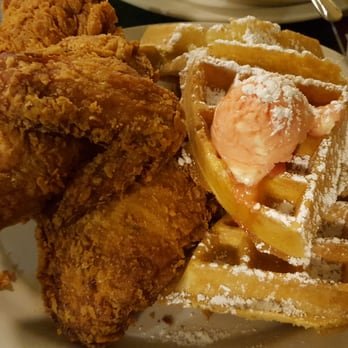 Metro Diner - Chicken and waffles with that amazing strawberry butter - Diners Near Me - Indianapolis, Indiana