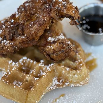 Stirr - HONEY STUNG CHICKEN AND WAFFLES - New American Near Me - Dallas, Texas Stirr - HONEY STUNG CHICKEN AND WAFFLES - New American Near Me - Dallas, Texas
