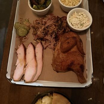 Poogan's Smokehouse - 3 meat platter - Southern Near Me - Charleston, South Carolina Poogan's Smokehouse - 3 meat platter - Southern Near Me - Charleston, South Carolina