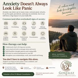 Jp Gonzalez Counseling and Consultation Services - Anxiety Doesn't Always Look Like Panic