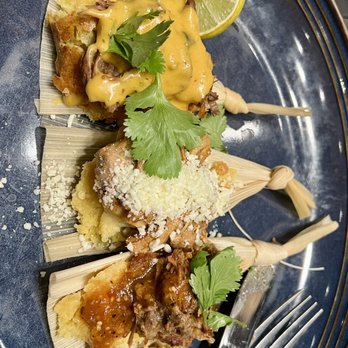 The Rustic - TAMALES THREE WAYS appetizer was very good! Not your traditional tamales but very tasty. - Bars Near Me - Houston, Texas