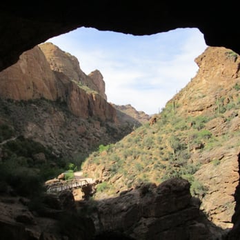 Apache Trail Scenic Byway - Fish Creek Bridge from Cave - Local Flavor Near Me - Apache Junction, Arizona