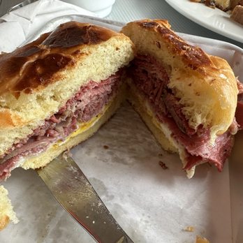 Georgie's Diner - Pastrami egg and cheese on brioche bun. - Vegan Near Me - West Haven, Connecticut Georgie's Diner - Pastrami egg and cheese on brioche bun. - Vegan Near Me - West Haven, Connecticut