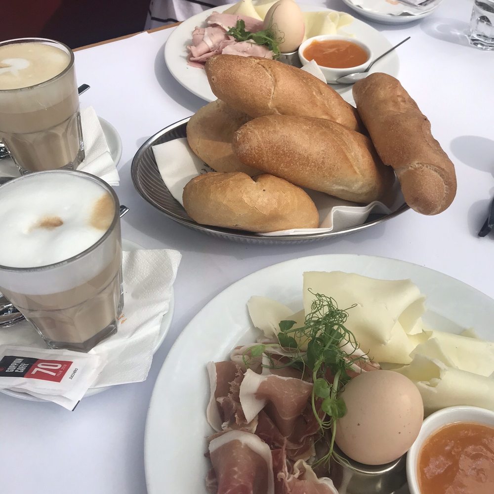Palmenhaus - large breakfast of bread rolls, butter, choice of prosciutto/ham, cheese, soft boiled eggs, and jam - Lounges Near Me - Vienna, 9 Palmenhaus - large breakfast of bread rolls, butter, choice of prosciutto/ham, cheese, soft boiled eggs, and jam - Lounges Near Me - Vienna, 9