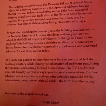 La Carafe - history information - Wine Bars Near Me - Houston, Texas