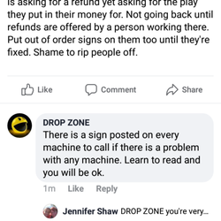 Janesville Mall - Shows how very rude of a response I received.