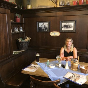 Augustiner Bräustuben - Corner table in lower room to left after entrance - German Near Me - Munich, BY