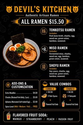 Menu photo 1 Devil’s Kitchen & Teppan Eastvale , CA