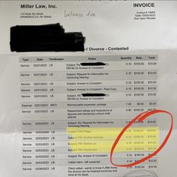 Miller Law - Charges per photo sent to opposition in an email.