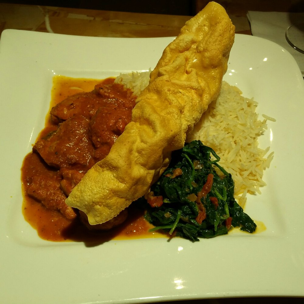 Crave - The Butter Chicken -Not worth the money (no Naan,  no basmati, wilted spinach?) Small portion... - Buffets Near Me - Richmond Hill, Ontario