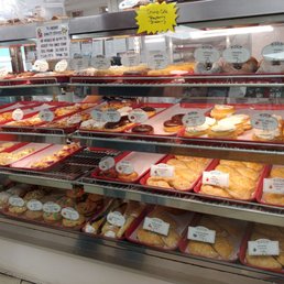 Wow! Lots of options in the donut & dessert case. Wow! Lots of options in the donut & dessert case.