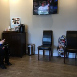 Oceanside Dental and Orthodontics - Waiting room with coffee, tv, and some comfy chairs