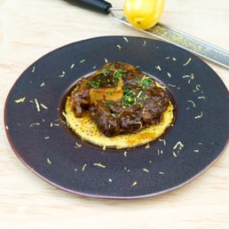 Via Alta - Veal ossobuco saffron risotto al salto gremolata - food - Italian Near Me - Willoughby, NSW