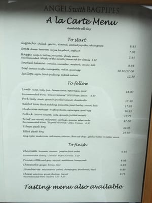Menu photo 3 Angels with Bagpipes Edinburgh, EDH
