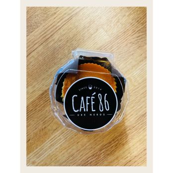 Cafe 86 - Ube Leche Flan Cupcake. #dessert - Desserts Near Me - Los Angeles, California