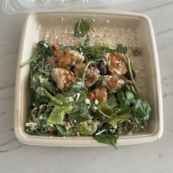 Whiskey Cake - Crispy Chicken Salad with very little spinach, apples or grapes. - New American Near Me - Oklahoma City, Oklahoma Whiskey Cake - Crispy Chicken Salad with very little spinach, apples or grapes. - New American Near Me - Oklahoma City, Oklahoma