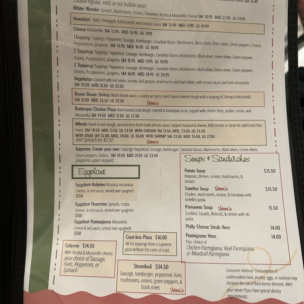 Vetoni’s - Menu 12/24 - Pizza Near Me - Graham, Texas Vetoni’s - Menu 12/24 - Pizza Near Me - Graham, Texas