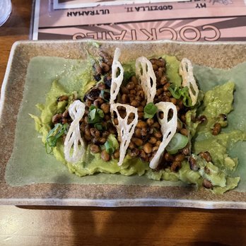 Susuru - Natto with lotus chips and guac. - Izakaya Near Me - Orlando, Florida Susuru - Natto with lotus chips and guac. - Izakaya Near Me - Orlando, Florida