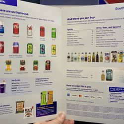Southwest Airlines - Menu