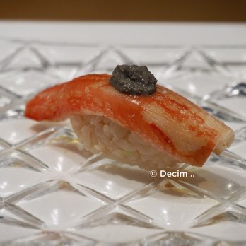 Yasu - Snow Crab (Zuwagani ずわい蟹) - (Nova Scotia) - Black garnish on top is the crab's liver/pancreas (guts) - Japanese Near Me - Toronto, Ontario Yasu - Snow Crab (Zuwagani ずわい蟹) - (Nova Scotia) - Black garnish on top is the crab's liver/pancreas (guts) - Japanese Near Me - Toronto, Ontario