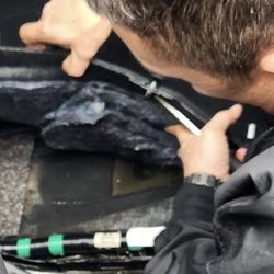 Portland Auto Repair - Rich identifying the leaking problem before the repair.