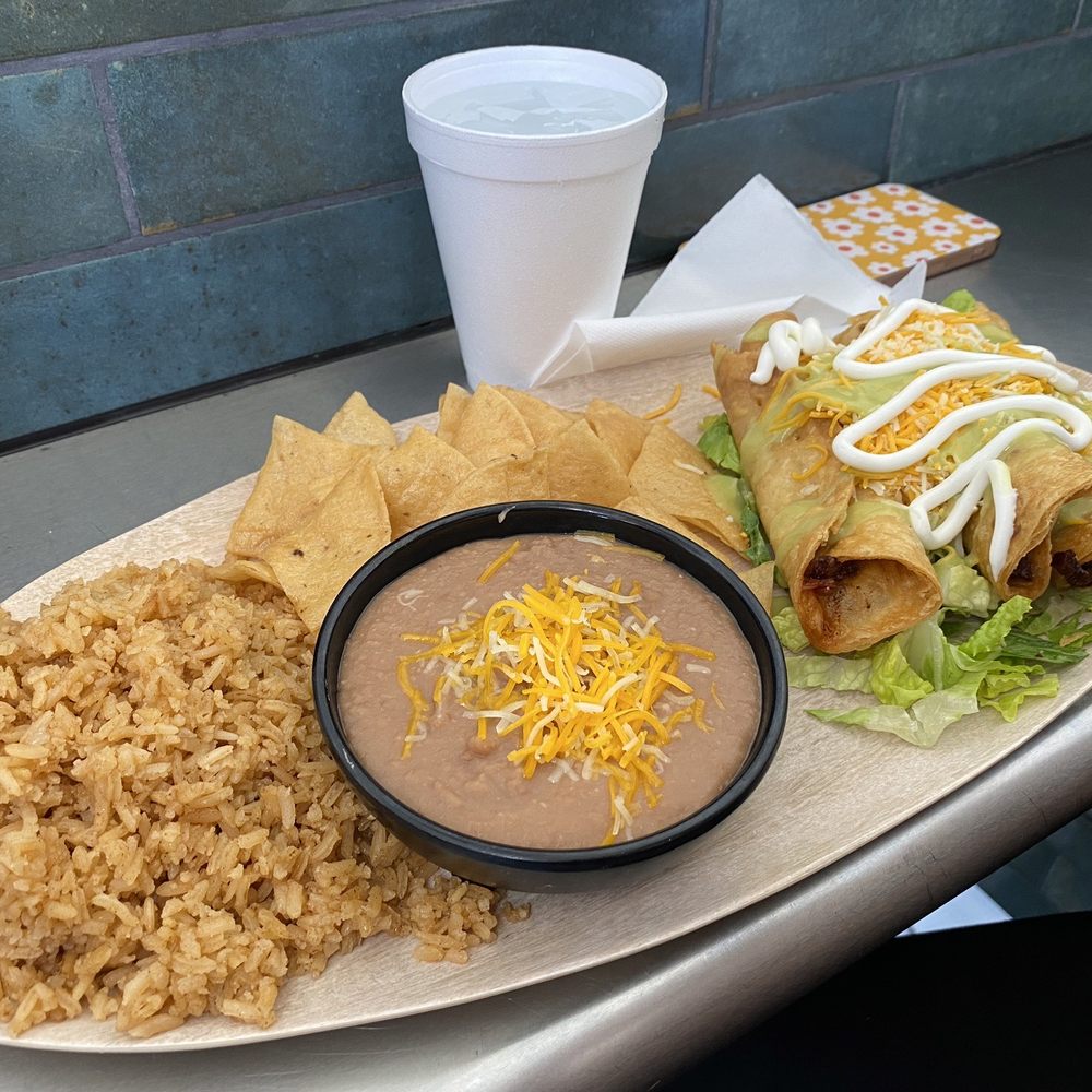 Taco Grill - Flautas with rice and beans. Chose asada, Al pastor and chicken. Delish! - Mexican Near Me - Glendora, California Taco Grill - Flautas with rice and beans. Chose asada, Al pastor and chicken. Delish! - Mexican Near Me - Glendora, California