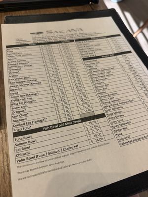 Menu photo 1 Sushi Sakana Plano, TX Menu photo 1 Sushi Sakana Plano, TX