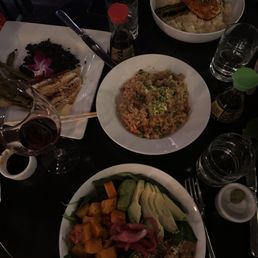 Buddha bowl (, side of pork fried rice- so rich and delicious, the butterfish, and the risotto special Buddha bowl (, side of pork fried rice- so rich and delicious, the butterfish, and the risotto special
