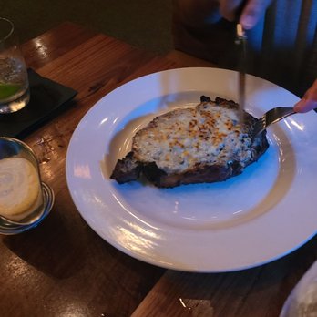 101 Steak - 16 oz 101 Steak Delmonico* Smoked Blue Cheese Crust Horseradish Crème Fraiche - Seafood Near Me - Atlanta, Georgia