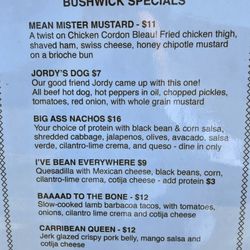 Bushwick - Daily specials 7/8/25