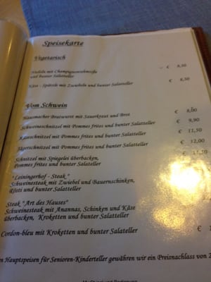 Menu photo 1 Leininger Hof Enkenbach-Alsenborn, RP Menu photo 1 Leininger Hof Enkenbach-Alsenborn, RP
