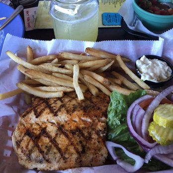 Ocean Deck - Mahi Mahi Sandwich Large Frigate Of Fries - Seafood Near Me - Daytona Beach, Florida